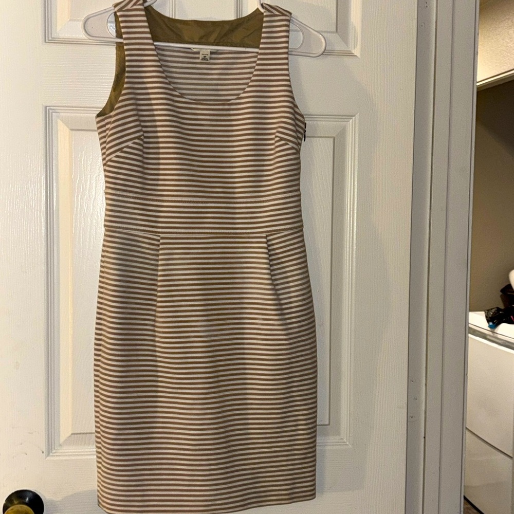 Banana Republic Neutral Stripped Size 6P Dress